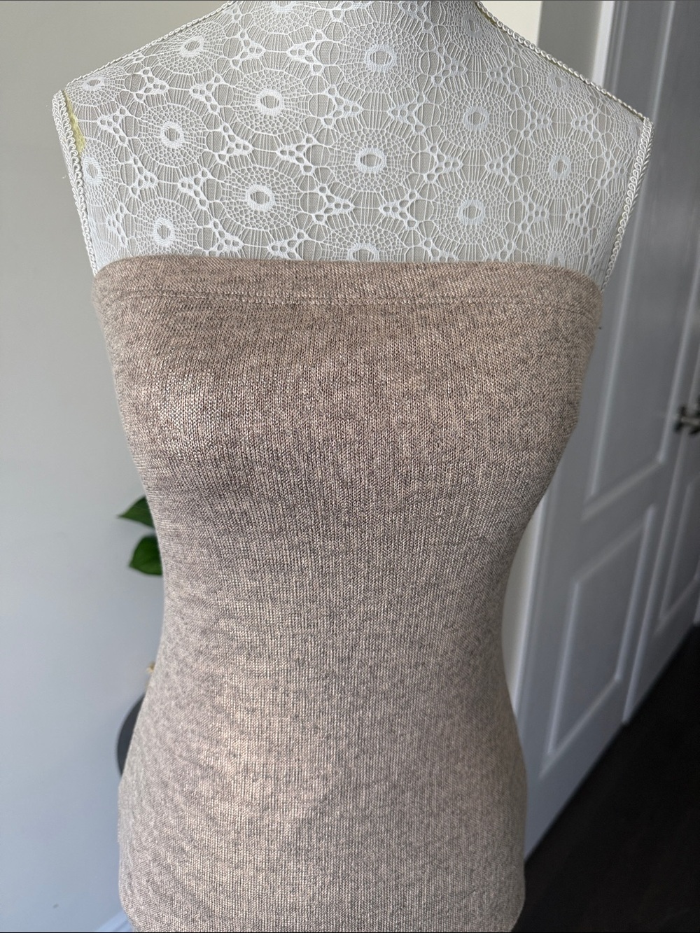 Shimmering Strapless Midi Dress - Picture 2 of 8